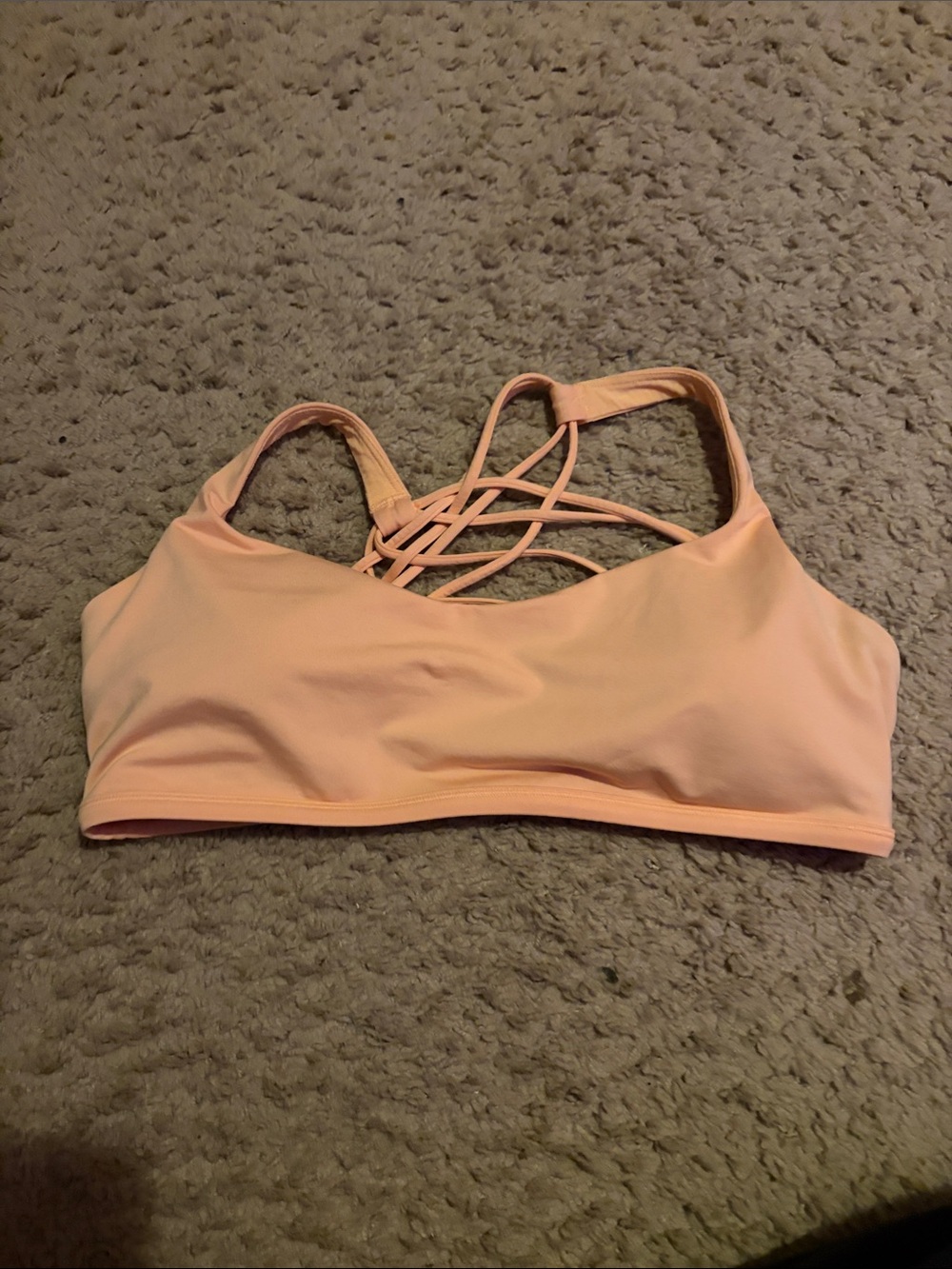 lululemon Peach Strappy Sports Bra